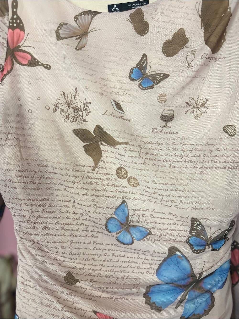 🦋 ANEWSTA Butterfly Print Boho Dress | Size Large (US 8/10) - Picture 9 of 13